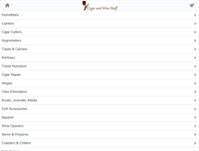 Tablet Screenshot of cigarandwinestuff.com